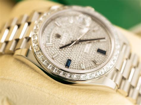 rolex day-date baguette bezel|rolex day date platinum.